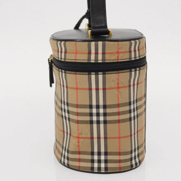 Authentic BURBERRY Nova Check Vanity Hand Bag bst384-121825 - Picture 3 of 16